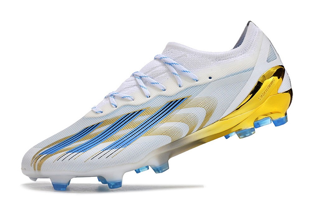 Adidas X Crazyfast.1 Messi FG Las Estrellas - Cloud White/Blue/Gold Metallic