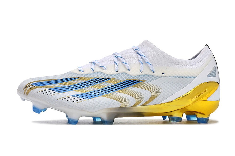 Adidas X Crazyfast.1 Messi FG Las Estrellas - Cloud White/Blue/Gold Metallic