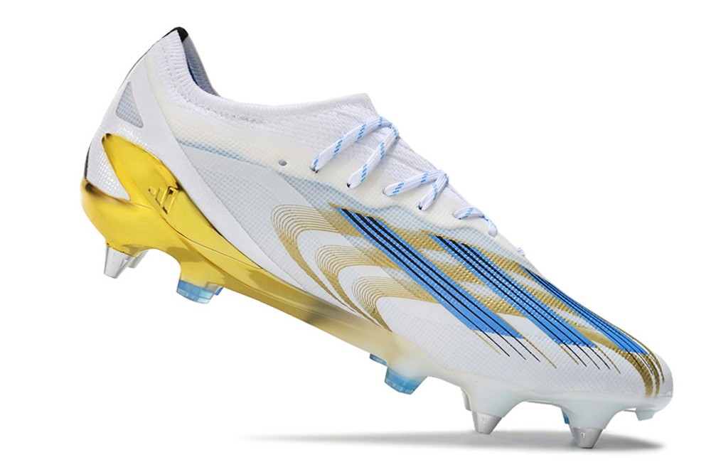 Adidas X CrazyFast.1 Messi Las Estrellas SG Soft Ground - White/Pulse Blue/Gold Metallic