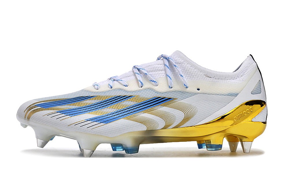 Adidas X CrazyFast.1 Messi Las Estrellas SG Soft Ground - White/Pulse Blue/Gold Metallic