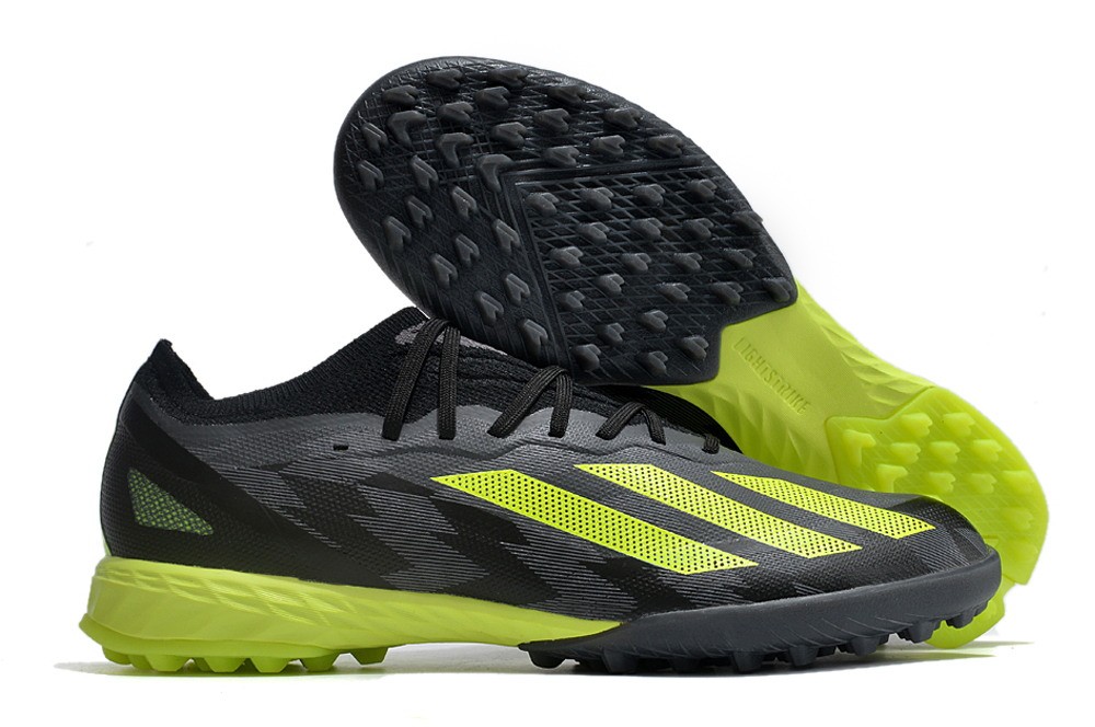 Adidas X Crazyfast.1 TF Turf Soccer Cleats - Core Black/Solar Yellow/Grey Five