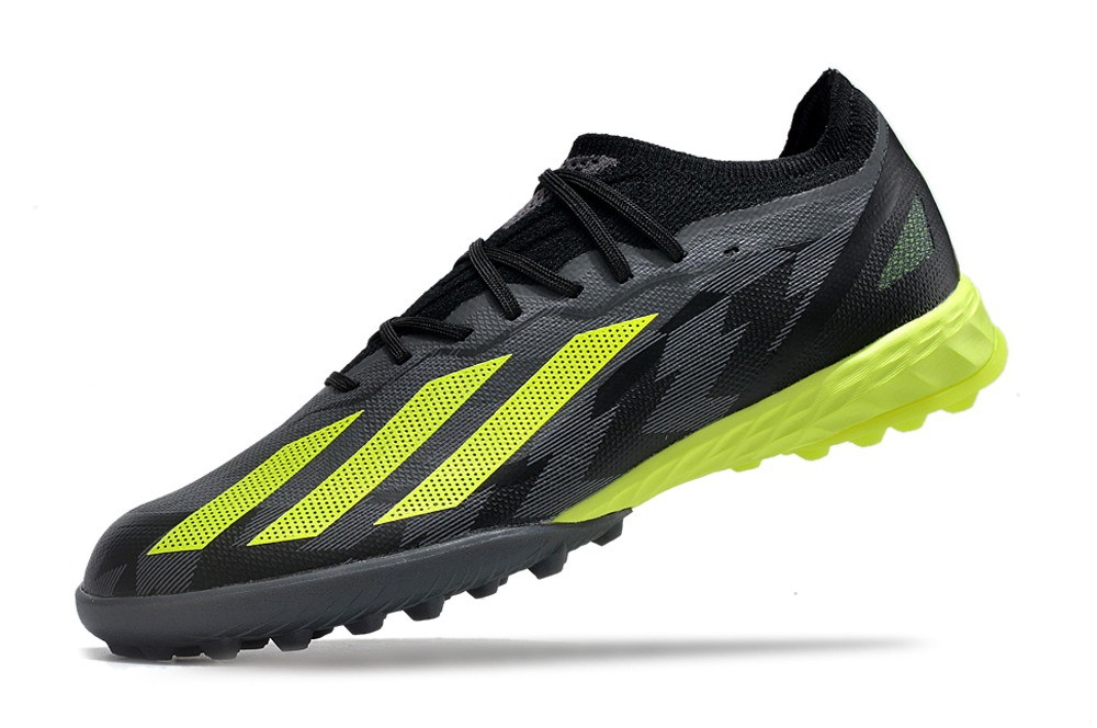 Adidas X Crazyfast.1 TF Turf Soccer Cleats - Core Black/Solar Yellow/Grey Five