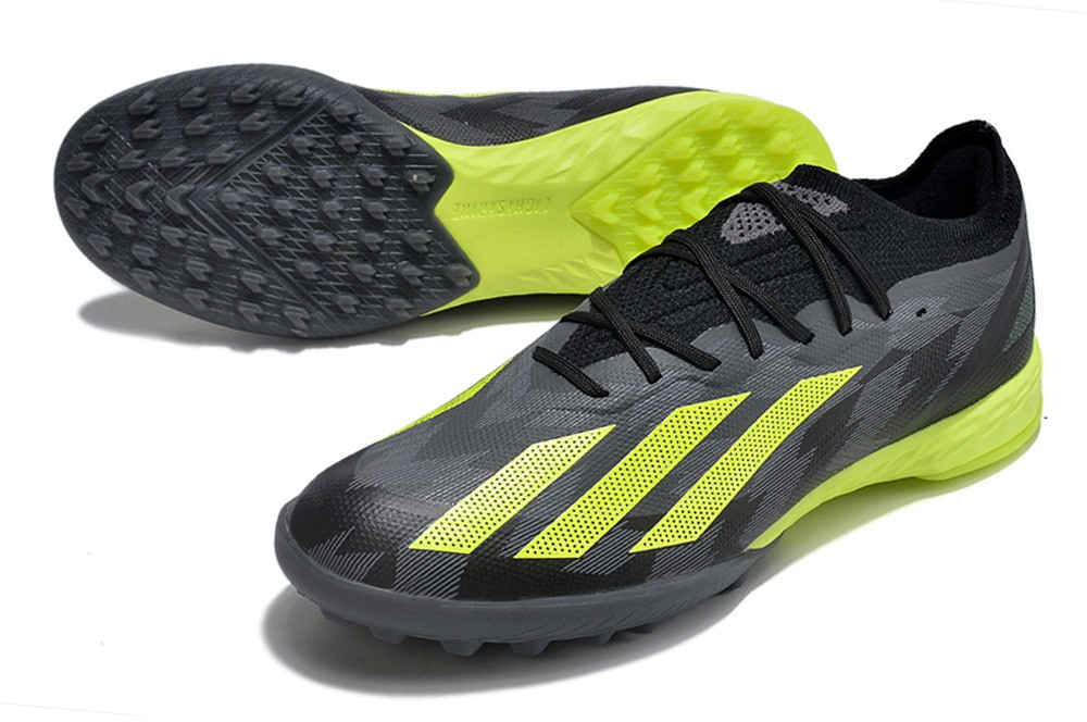 Adidas X Crazyfast.1 TF Turf Soccer Cleats - Core Black/Solar Yellow/Grey Five