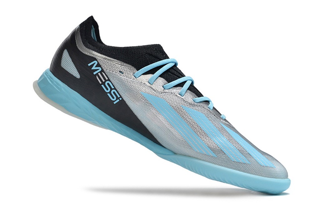Adidas X Crazyfast Messi.1 IC Indoor Infinito - Silver Metallic/Bliss Blue/Core Black