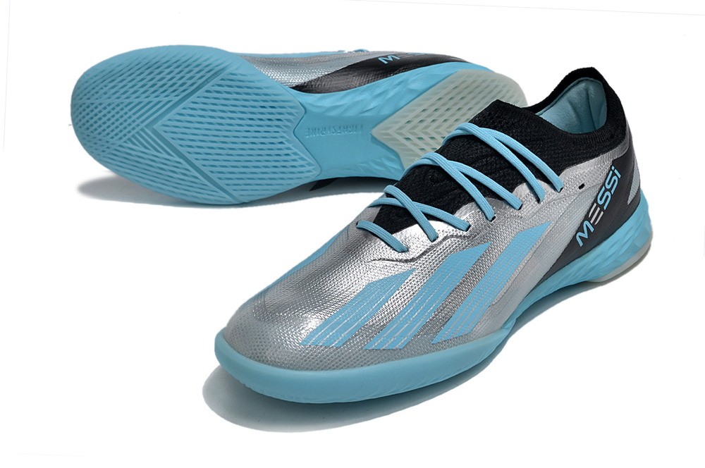 Adidas X Crazyfast Messi.1 IC Indoor Infinito - Silver Metallic/Bliss Blue/Core Black