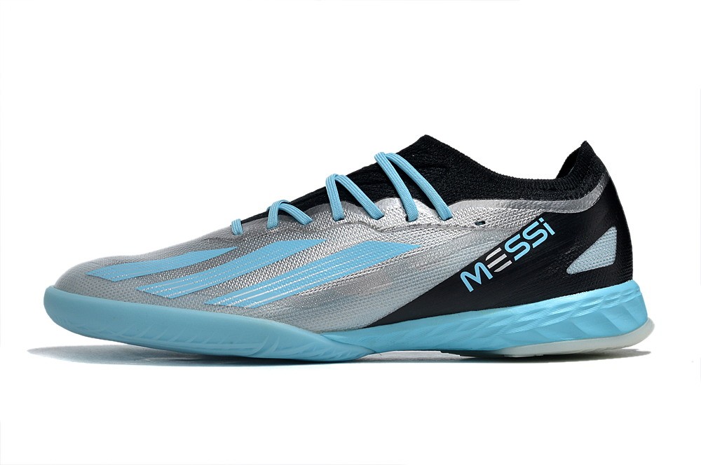 Adidas X Crazyfast Messi.1 IC Indoor Infinito - Silver Metallic/Bliss Blue/Core Black