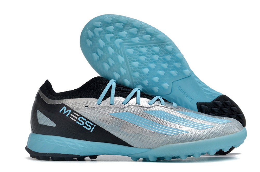 Adidas X Crazyfast Messi.1 TF Turf Infinito - Silver/Bliss Blue/Black
