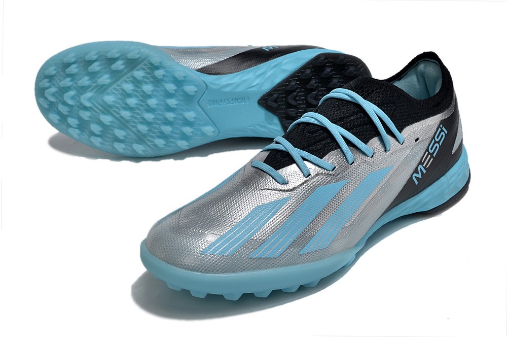 Adidas X Crazyfast Messi.1 TF Turf Infinito - Silver/Bliss Blue/Black