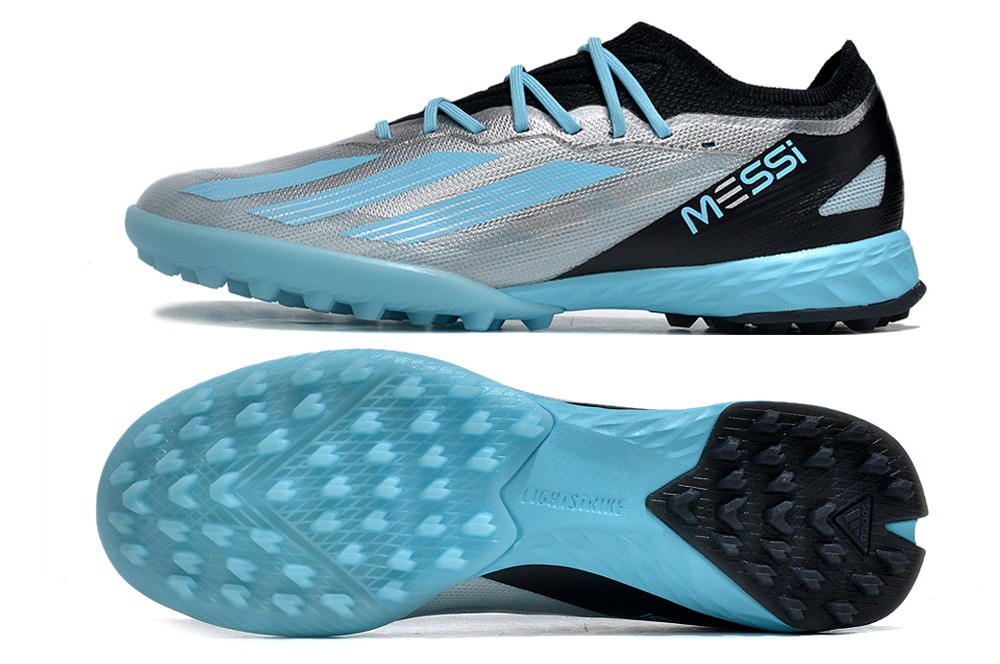 Adidas X Crazyfast Messi.1 TF Turf Infinito - Silver/Bliss Blue/Black