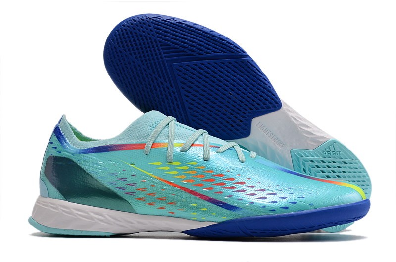 Adidas X Speedportal .1 IC Indoor Al Rihla - Clear Aqua/Red/Blue
