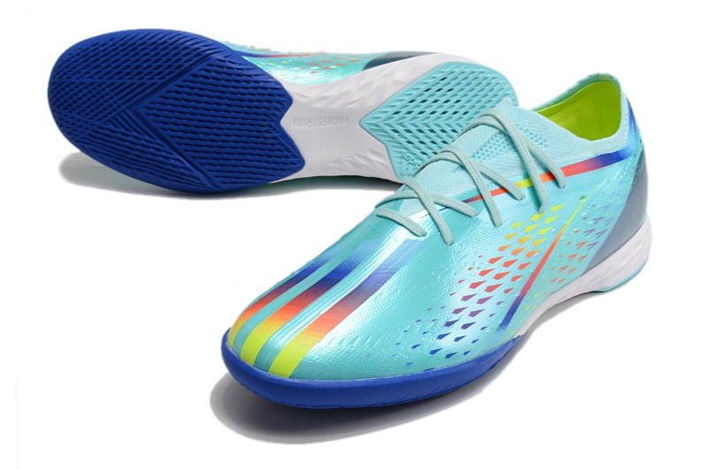 Adidas X Speedportal .1 IC Indoor Al Rihla - Clear Aqua/Red/Blue