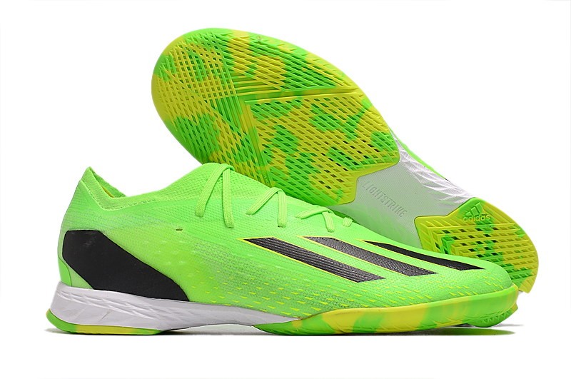 Adidas X Speedportal .1 IC Indoor Game Data Soccer Cleats - Green/Black