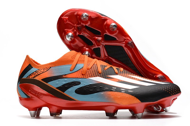 Adidas X SpeedPortal .1 Messi SG Metal Studs - Orange/Blue/Red/Black