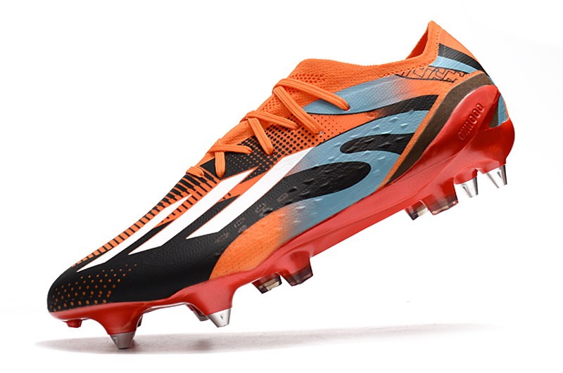 Adidas X SpeedPortal .1 Messi SG Metal Studs - Orange/Blue/Red/Black