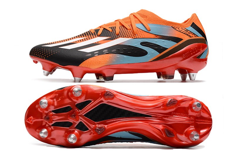 Adidas X SpeedPortal .1 Messi SG Metal Studs - Orange/Blue/Red/Black