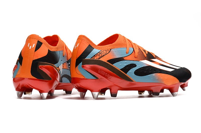 Adidas X SpeedPortal .1 Messi SG Metal Studs - Orange/Blue/Red/Black