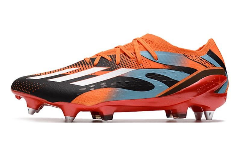 Adidas X SpeedPortal .1 Messi SG Metal Studs - Orange/Blue/Red/Black