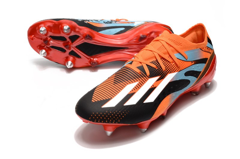 Adidas X SpeedPortal .1 Messi SG Metal Studs - Orange/Blue/Red/Black