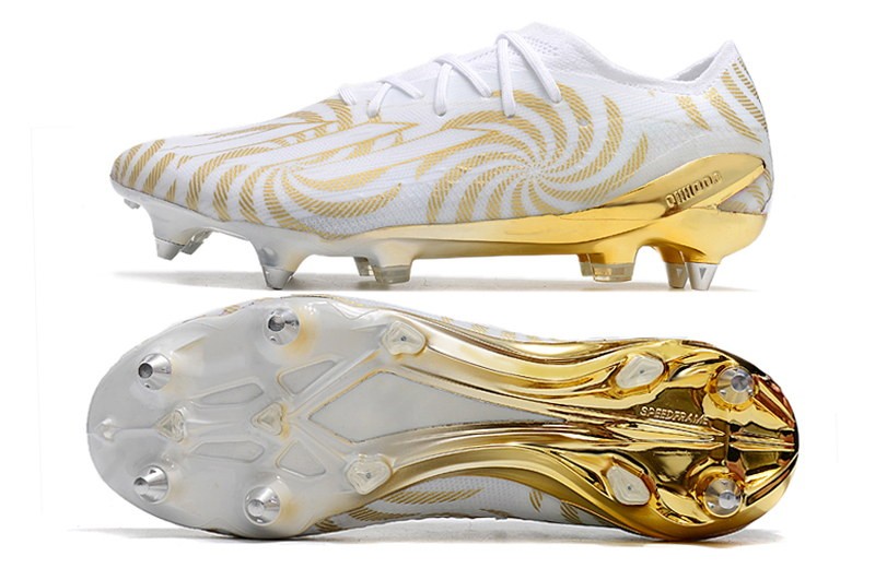 Adidas X SpeedPortal .1 SG Metal Studs Ballon DOr - White/Gold