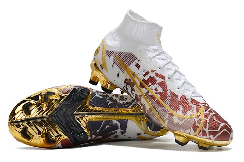 Kids Nike Mercurial Superfly 8 Elite FG CR110 Gold White