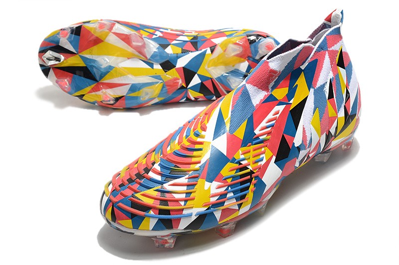 Adidas Predator Edge + FG Geometric - Blue/Yellow/Solar Red