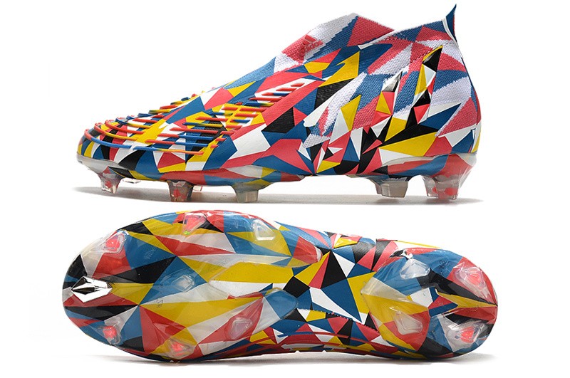 Adidas Predator Edge + FG Geometric - Blue/Yellow/Solar Red