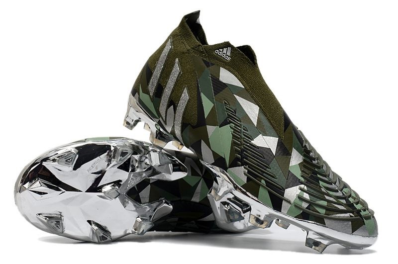 Adidas Predator Edge + FG Swarovski Crystals - Focus Olive/Silver Metallic/Magic Lime