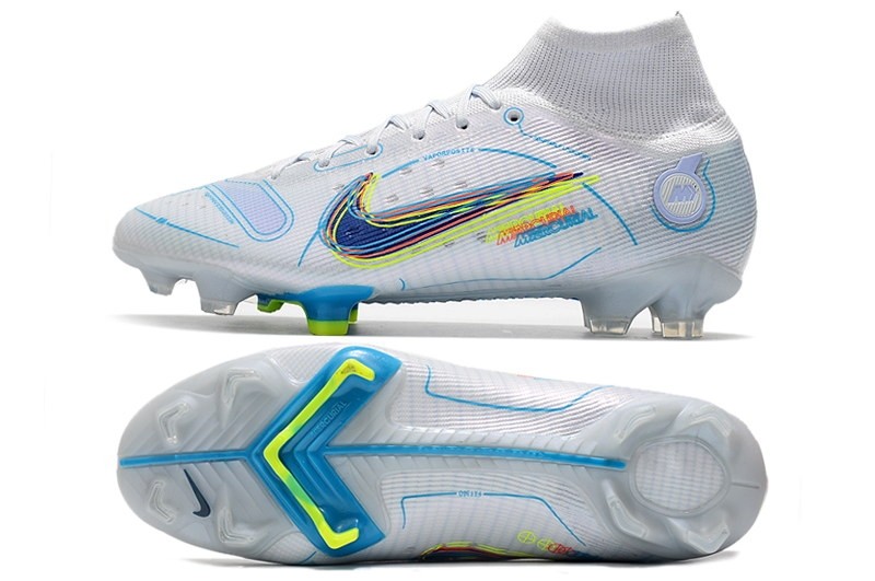 Nike Mercurial Superfly 8 Elite FG 'Progress Pack' -  White Grey / Blackened Blue