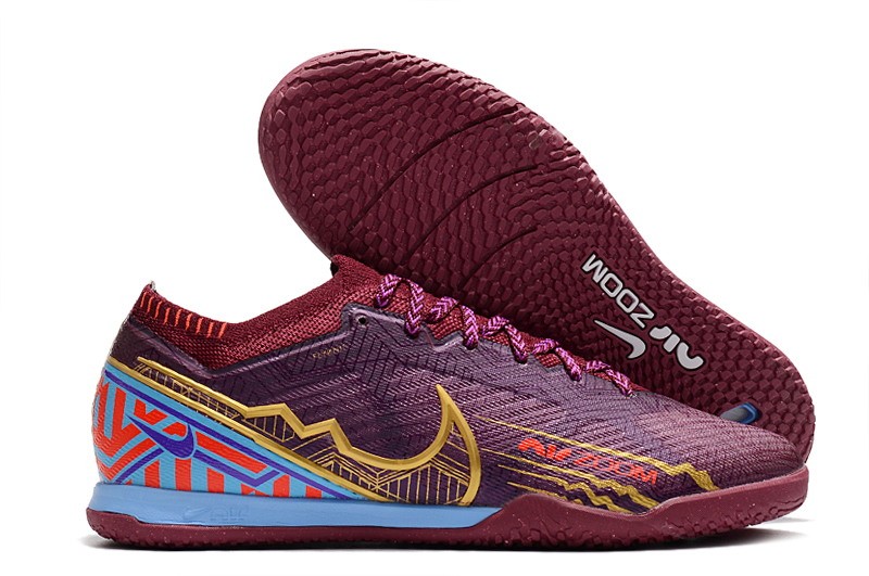 Nike Air Zoom Mercurial Vapor 15 Elite IC Kylian Mbappe - Dark Beetroot/Metallic Vivid Gold