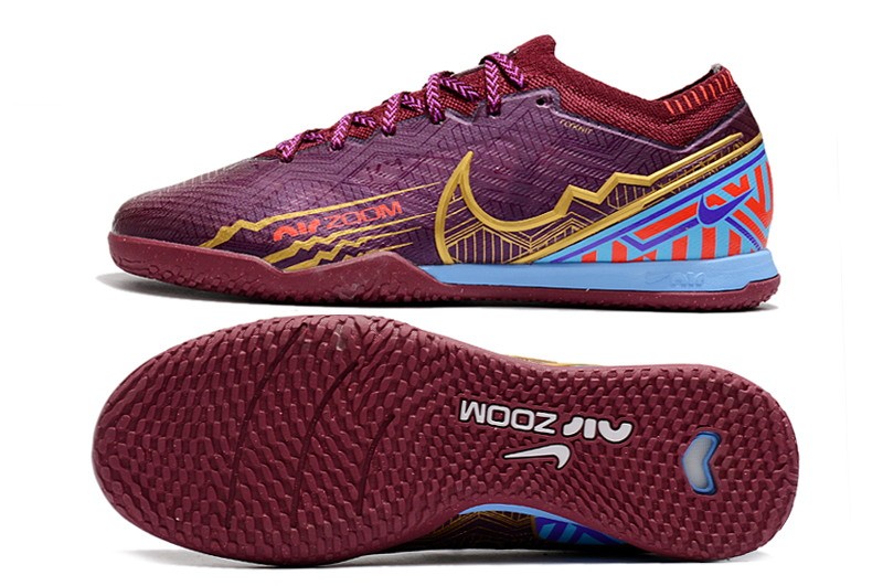 Nike Air Zoom Mercurial Vapor 15 Elite IC Kylian Mbappe - Dark Beetroot/Metallic Vivid Gold