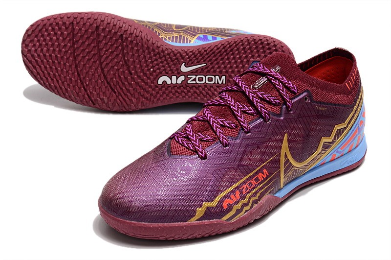 Nike Air Zoom Mercurial Vapor 15 Elite IC Kylian Mbappe - Dark Beetroot/Metallic Vivid Gold