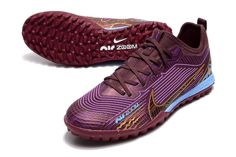 Nike Air Zoom Mercurial Vapor 15 Pro TF Kylian Mbappe - Dark Beetroot/Metallic Vivid Gold