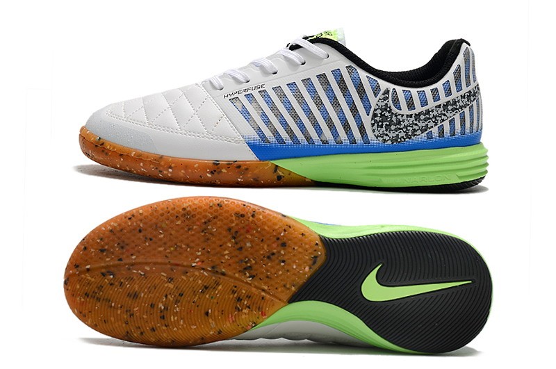 Nike Lunar Gato II IC - White/Blue/Lime Glow