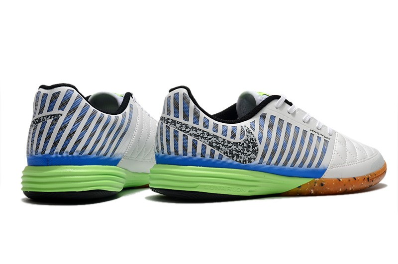 Nike Lunar Gato II IC - White/Blue/Lime Glow