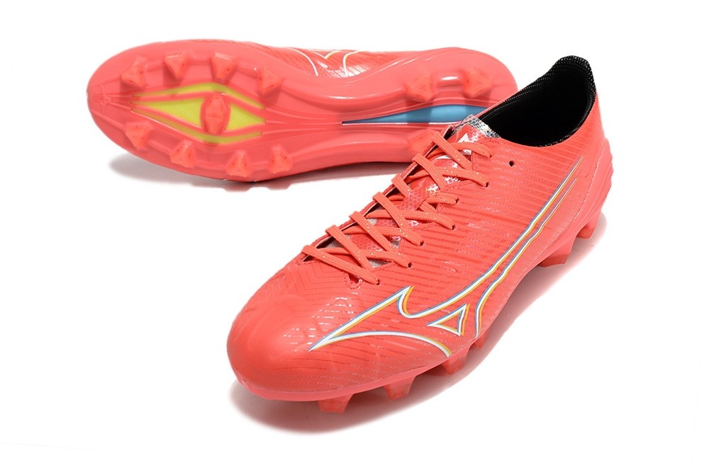 Mizuno Alpha Elite FG Release Pack - Red Fiery Coral/White