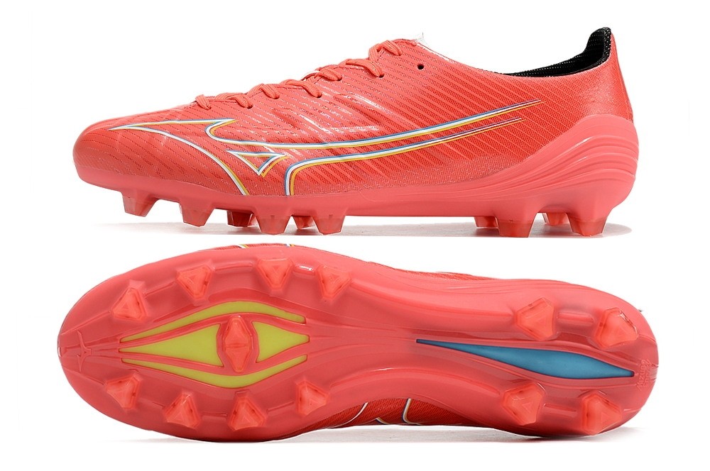 Mizuno Alpha Elite FG Release Pack - Red Fiery Coral/White