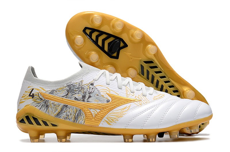 Mizuno Morelia Neo III Beta x SR4 Made In Japan FG - White/Gold