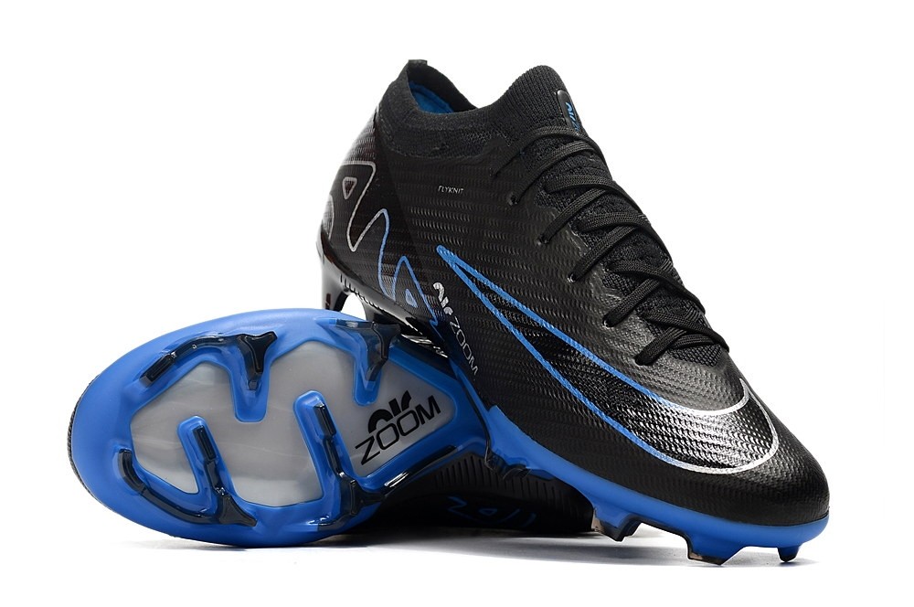 Nike Air Zoom Mercurial Vapor 15 Elite FG - Black/Chrome/Hyper Royal