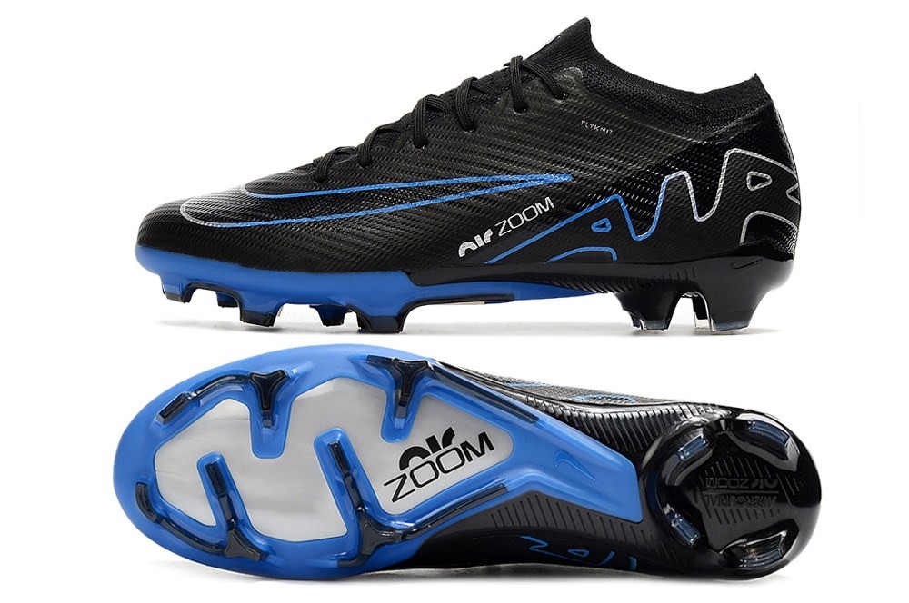Nike Air Zoom Mercurial Vapor 15 Elite FG - Black/Chrome/Hyper Royal