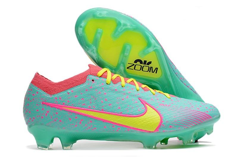 Nike Air Zoom Mercurial Vapor 15 Elite FG - Green/Yellow/Pink