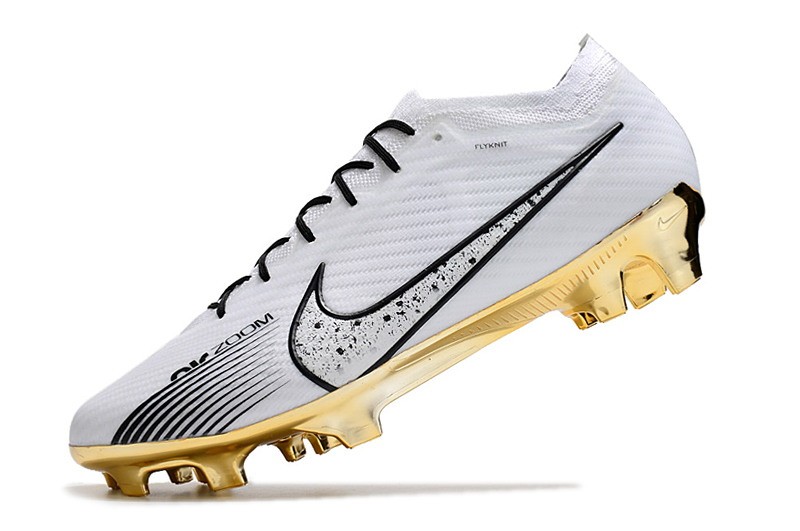 Nike Air Zoom Mercurial Vapor 15 Elite FG - White/Gold/Black