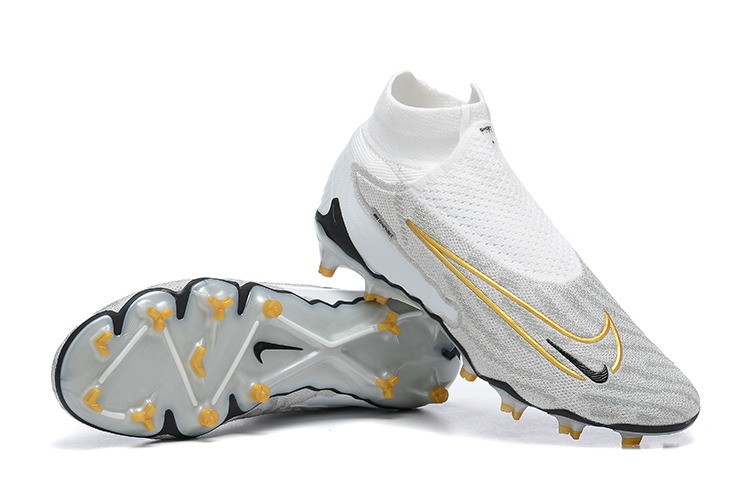 Nike By You Phantom GX Elite DF FG - Light Grey/White/Gold