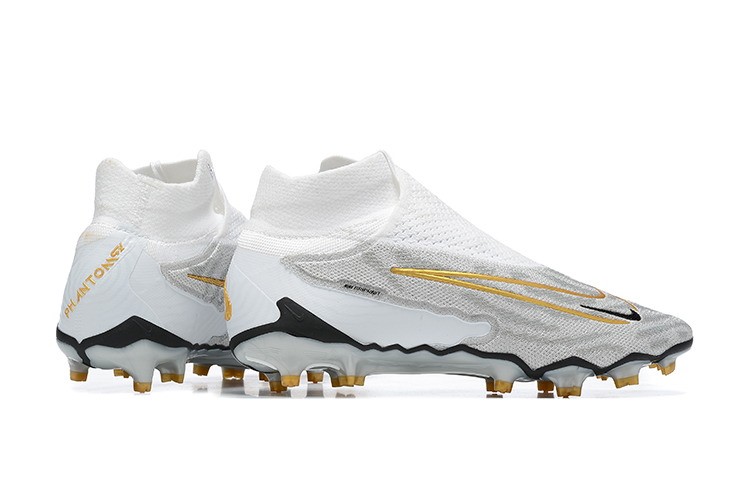 Nike By You Phantom GX Elite DF FG - Light Grey/White/Gold
