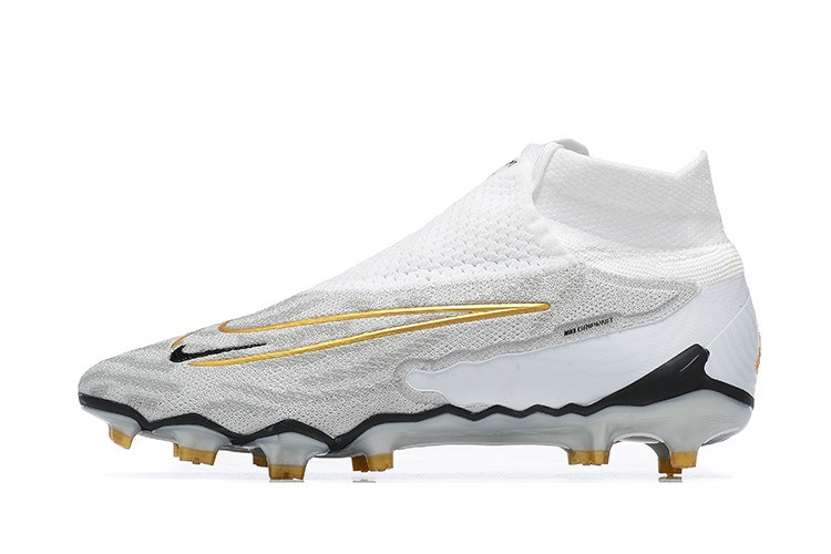Nike By You Phantom GX Elite DF FG - Light Grey/White/Gold