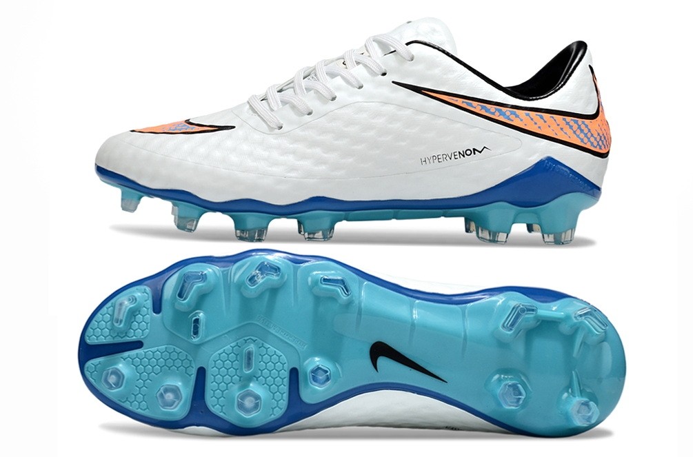 Nike Hypervenom Phantom 1 FG Shine Through - White/Blue/Orange