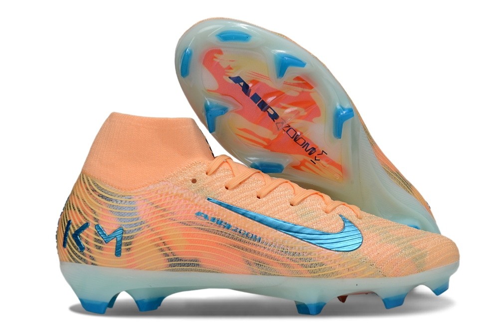 Nike Kylian Mbappe Zoom Mercurial Superfly 10 Elite FG - Melon Tint/Neo Turquoise