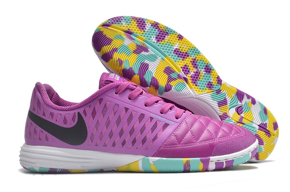 Nike Lunar Gato II IC Indoor Cleats - Vivid Purple/White/Black