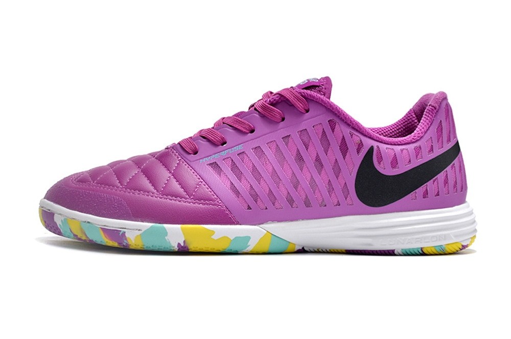 Nike Lunar Gato II IC Indoor Cleats - Vivid Purple/White/Black