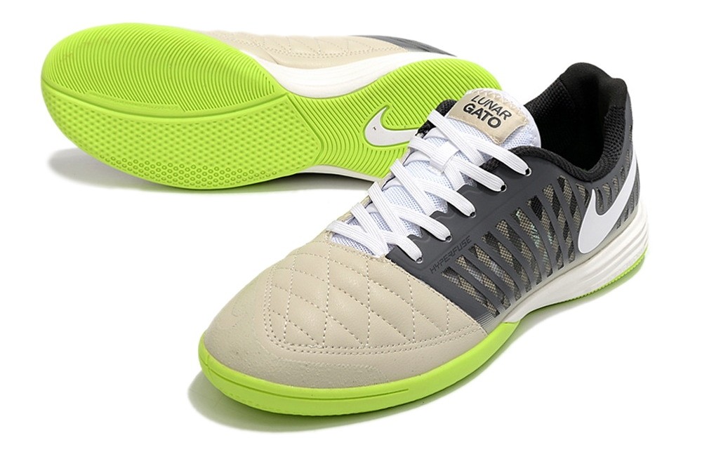 Nike Lunar Gato II IC Indoor Small Sided Pack - Grey/White/Volt
