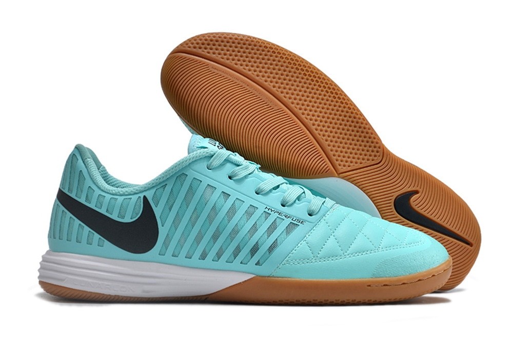 Nike Lunar Gato II Indoor Low Top Soccer Cleats - Green Glow/Brown/Black